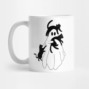 Black Cat Ghost Mug